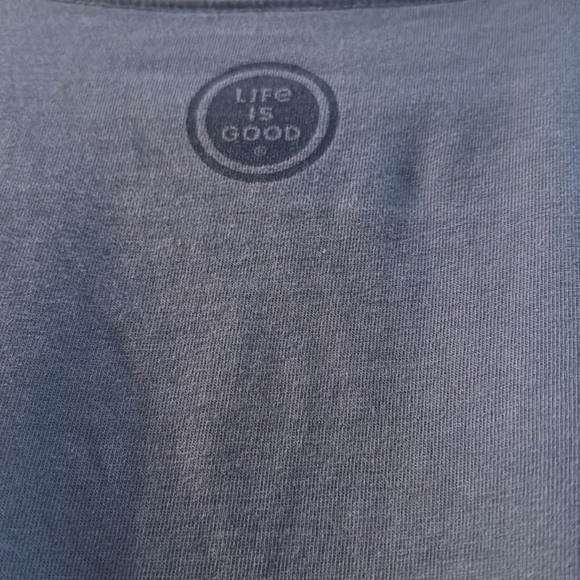 Life is Good Blue Crusher Graphic Cotton T-Shirt size XL Love the Wine your with - Picture 4 of 6